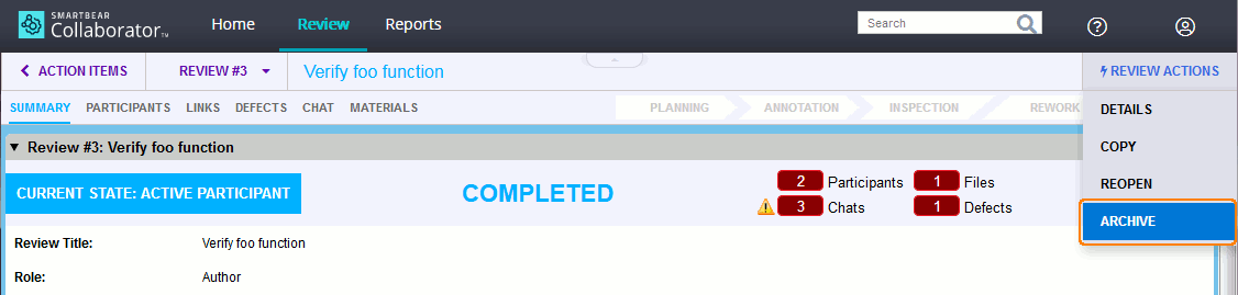 Archive review Archive review