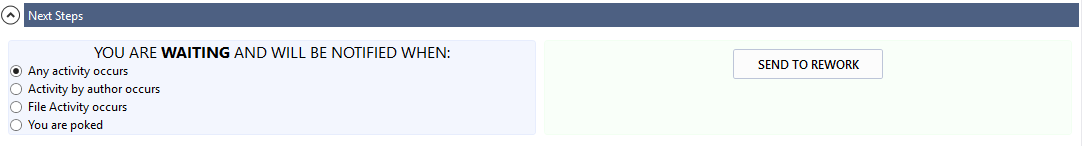 Wait options Wait options