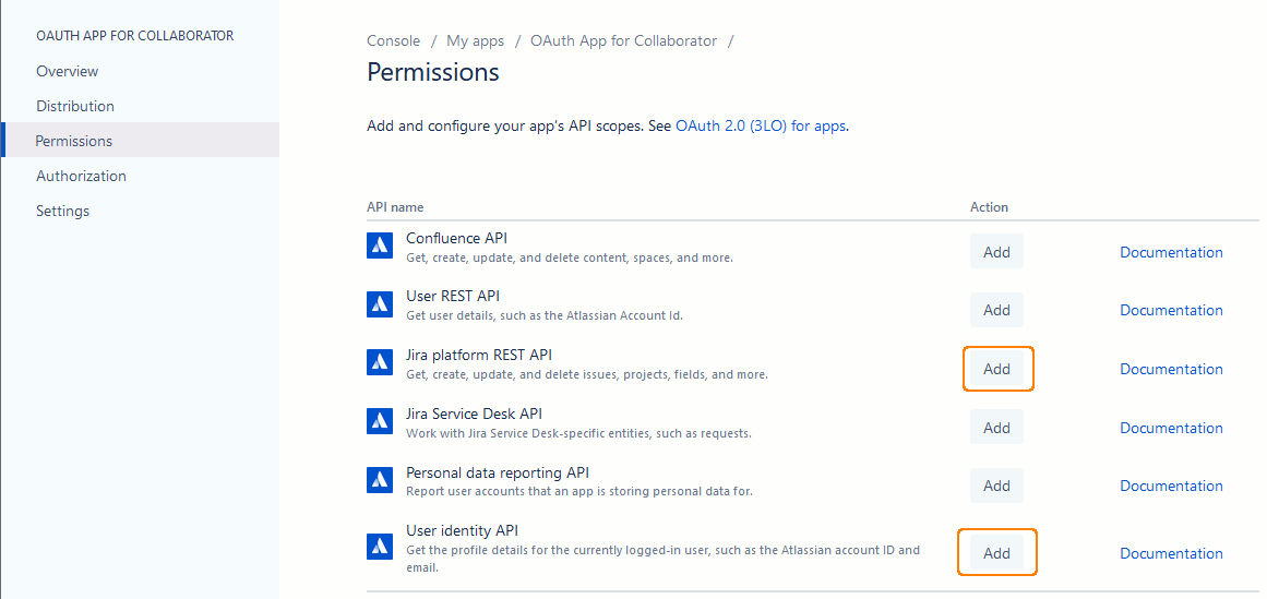 Permissions setting