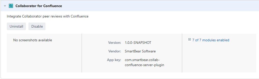 Confluence plugin details