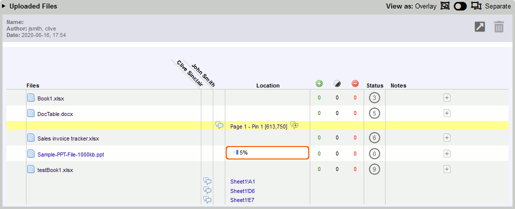 Document conversion progress Document conversion progress