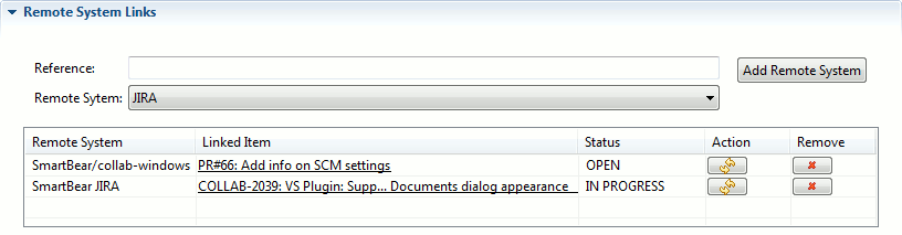 Remote System Links section in Eclipse Plug-in Remote System Links section in Eclipse Plug-in