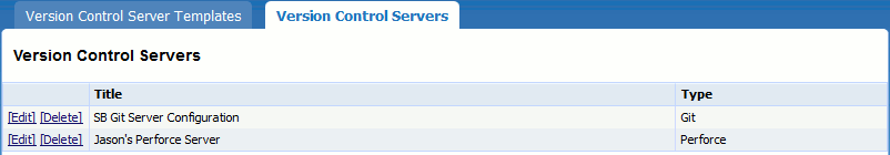 Version control servers Version control servers
