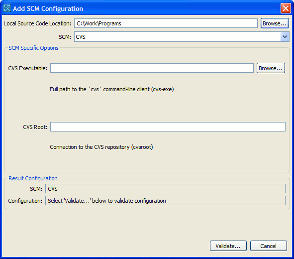CVS SCM Configuration CVS SCM Configuration