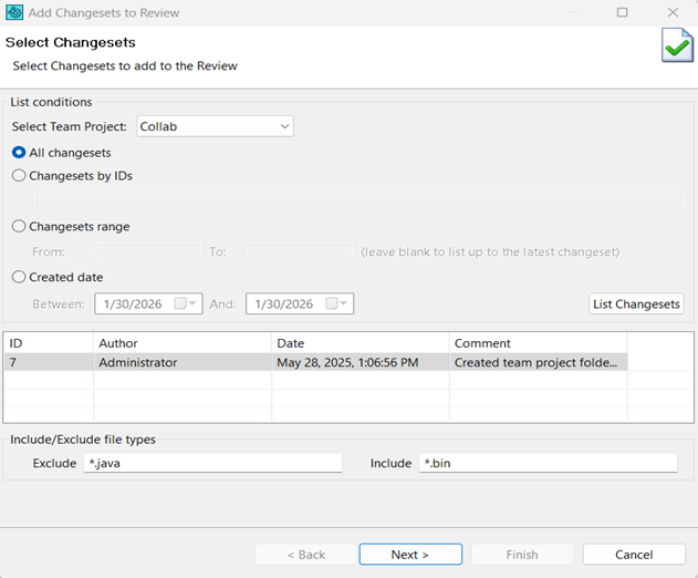 Add Changesets Add Changesets