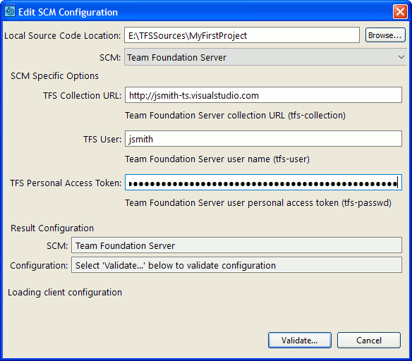 TFS Configuration TFS Configuration