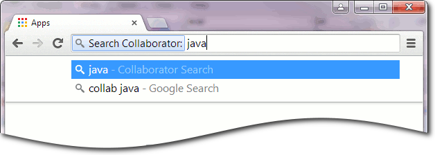 Entering search term in Google Chrome Entering search term in Google Chrome