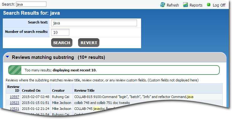 Results of Collaborator search Results of Collaborator search