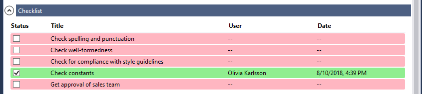 Checklist in Visual Studio Extension Checklist in Visual Studio Extension