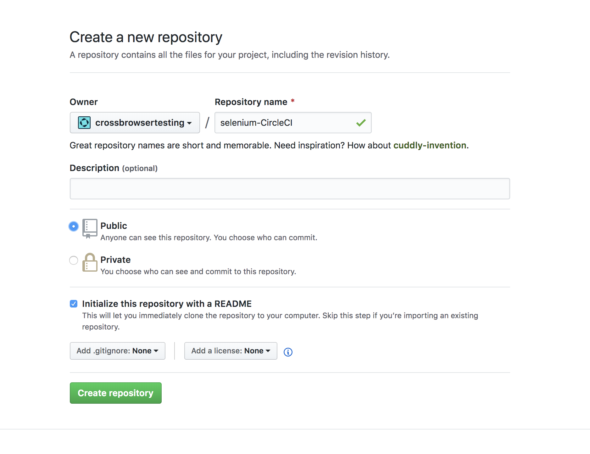 Create repository
