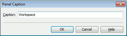 Panel Caption Dialog