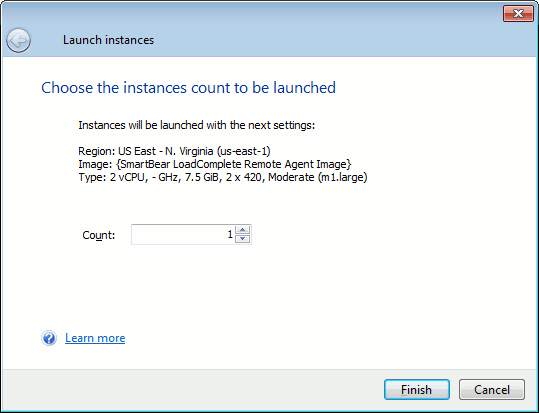 Launching cloud instances in LoadComplete