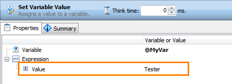 Assigning a value to a variable