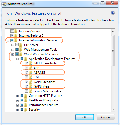 IIS 7.5 Features, Windows 7
