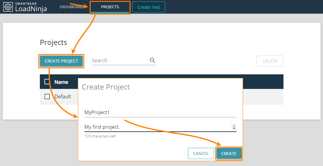Projects: Create