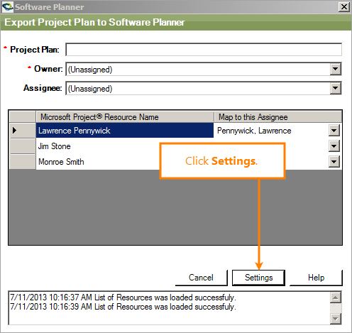 The main window of the plugin