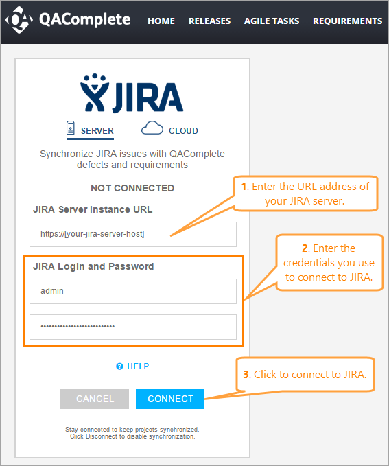 QAComplete integration with JIRA: Connecting to JIRA from QAComplete QAComplete integration with JIRA: Connecting to JIRA from QAComplete