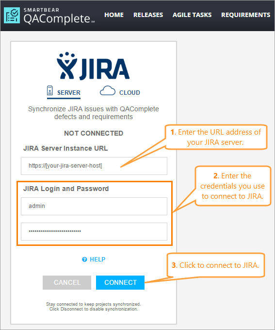 QAComplete integration with JIRA: Connecting to JIRA from QAComplete QAComplete integration with JIRA: Connecting to JIRA from QAComplete
