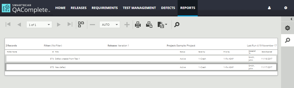 QAComplete User Tutorial: Report results QAComplete User Tutorial: Report results