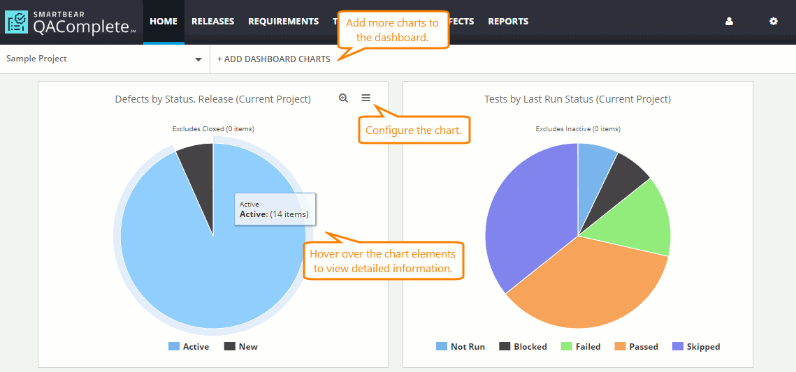QAComplete User Tutorial: Charts QAComplete User Tutorial: Charts