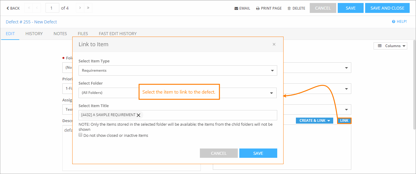 QAComplete User Tutorial: Link the defect to other items QAComplete User Tutorial: Link the defect to other items