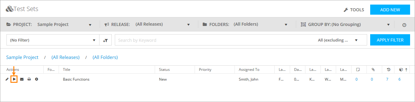 QAComplete User Tutorial: Run the test set QAComplete User Tutorial: Run the test set