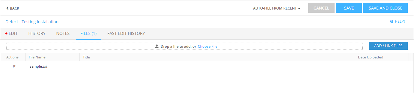 QAComplete Installation Validation: Attach a file to a defect QAComplete Installation Validation: Attach a file to a defect
