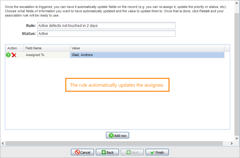 Adding an escalation rule: Step 4 Adding an escalation rule: Step 4