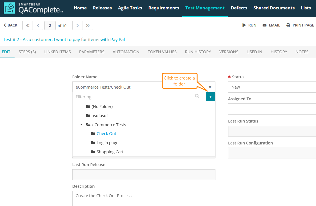 Create a new folder Create a new folder