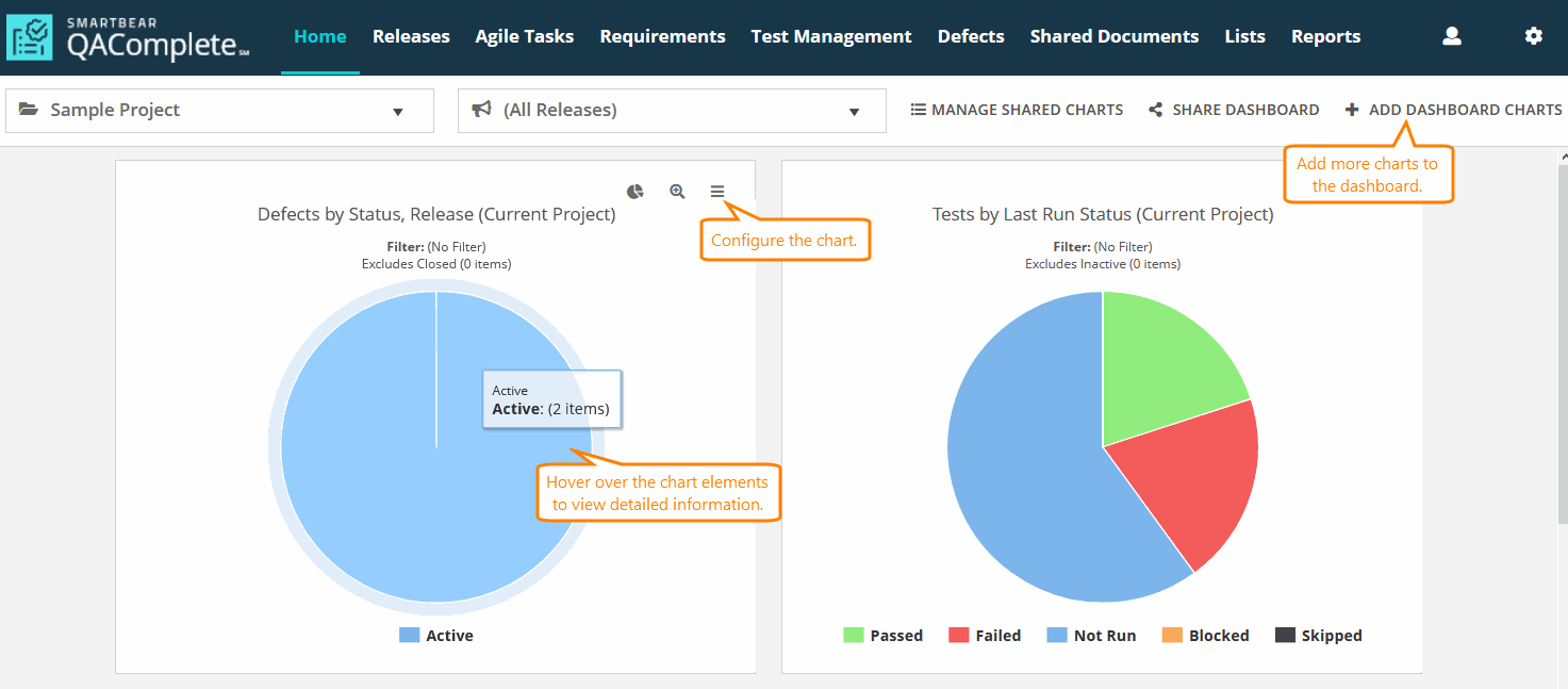 QAComplete User Tutorial: Charts QAComplete User Tutorial: Charts