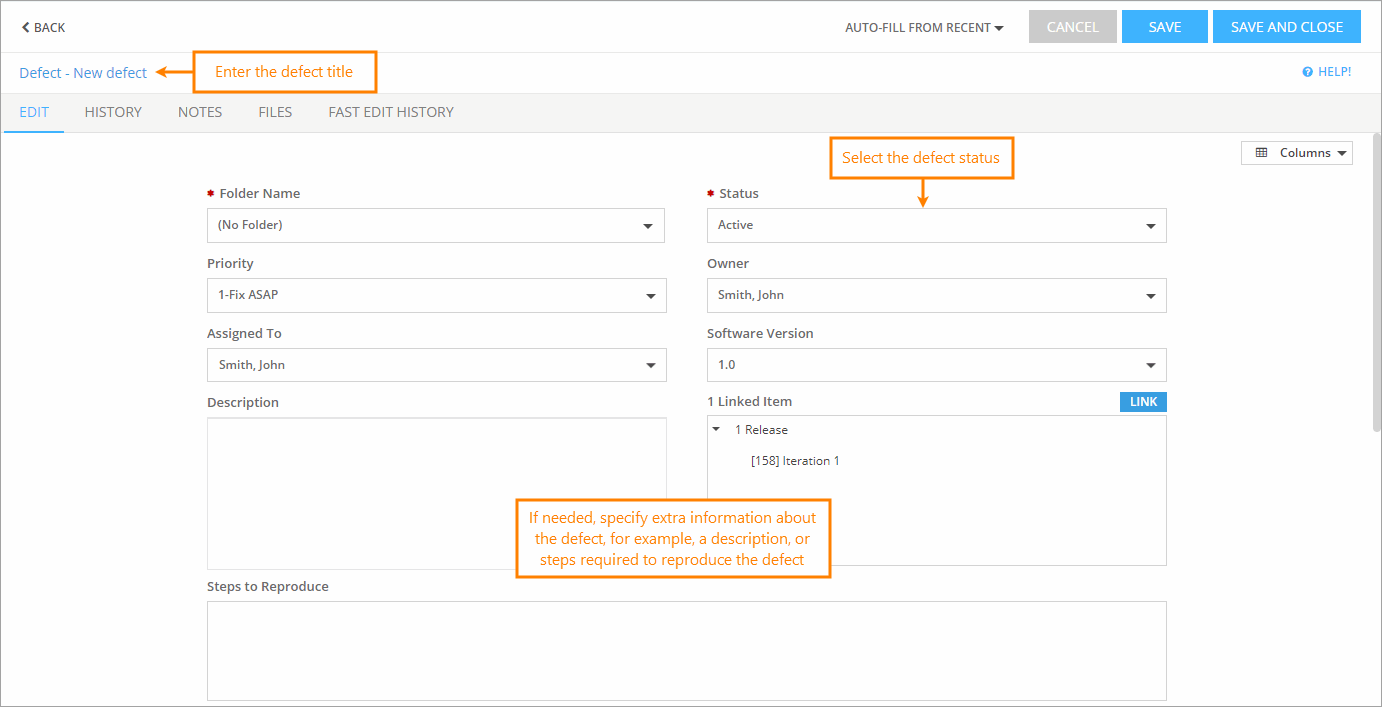 QAComplete User Tutorial: Create a defect QAComplete User Tutorial: Create a defect