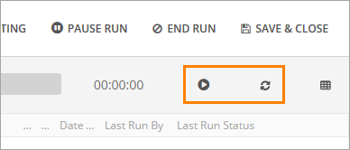 Test Runner: Timer buttons