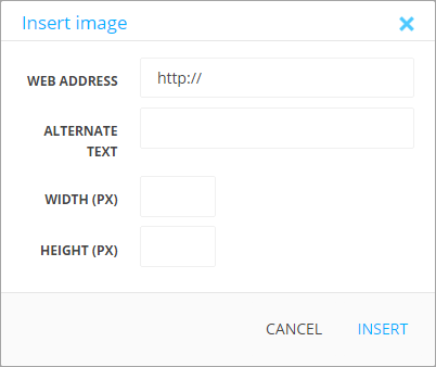 The Insert Image dialog