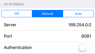 Configure iOS proxy
