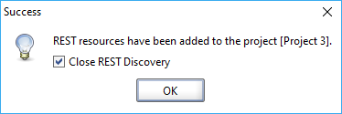 REST resources were successfully added