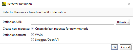 The Refactor Definition dialog