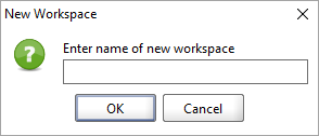 The New Workspace dialog