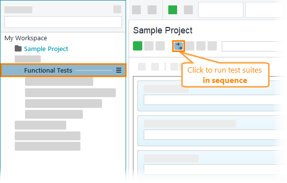 Run test suites in sequence