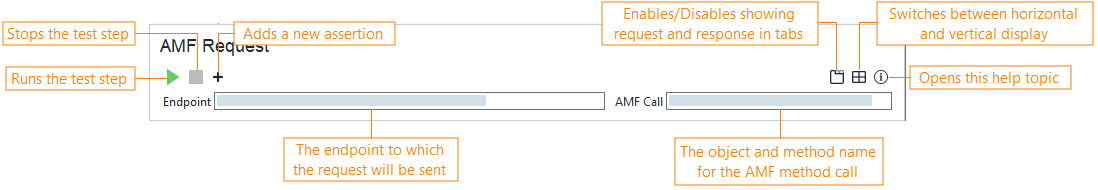 AMF Request test step toolbar