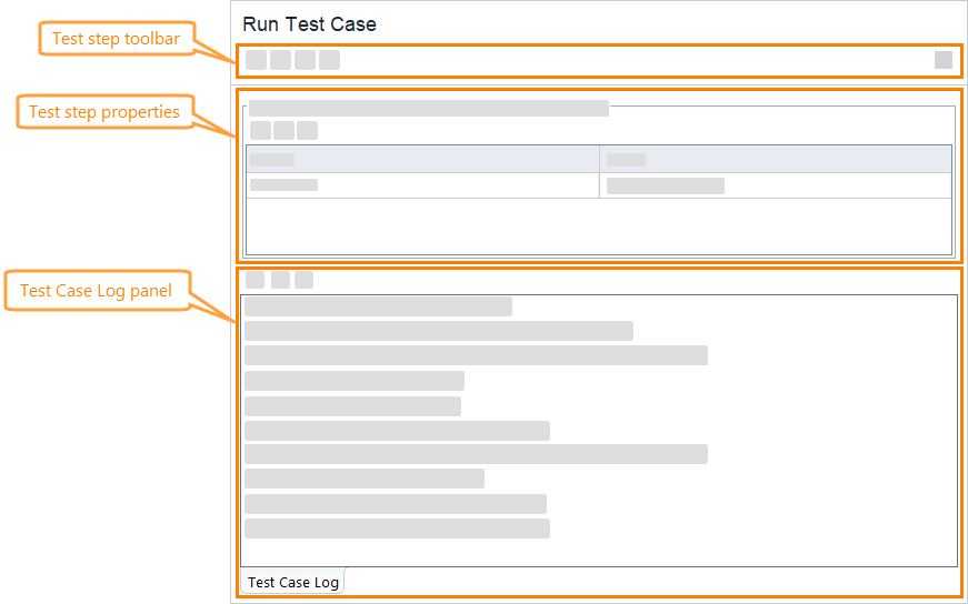 Run Test Case test step editor