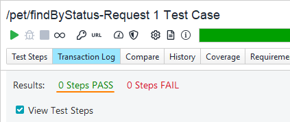 Functional web service testing with ReadyAPI: '0 Steps Passed' label in results