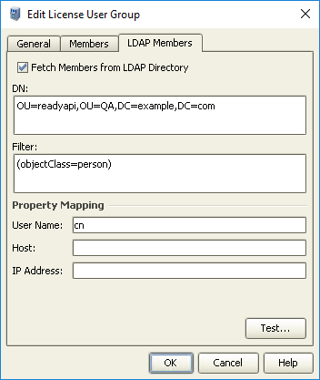 LDAP Members tab