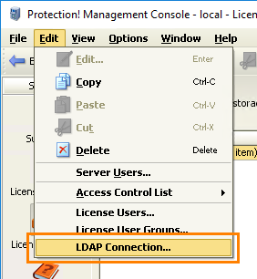 Managing ReadyAPI floating licenses: Selecting LDAP Connection
