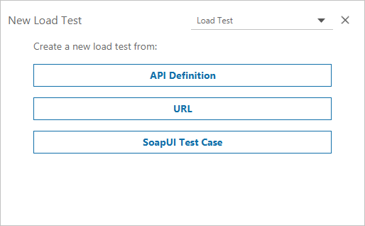 ReadyAPI Interface: New Load Test Tile