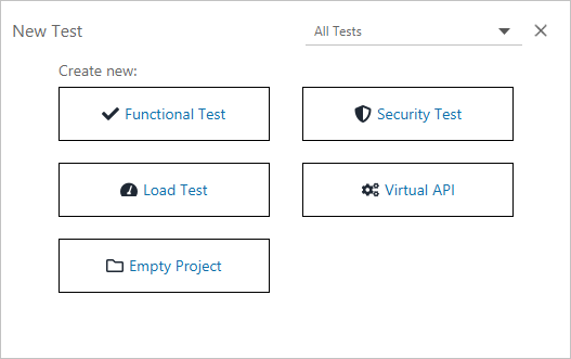 ReadyAPI Interface: New Test Tile