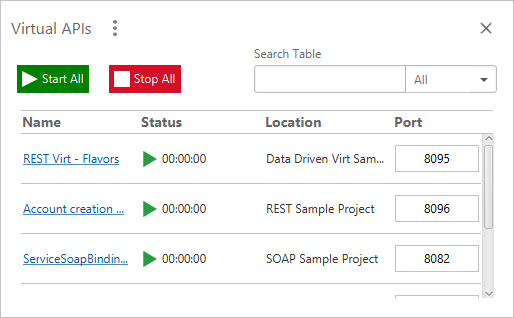 Virtual APIs Tile