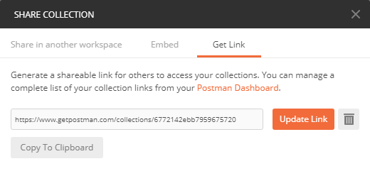 Link to the Postman collection