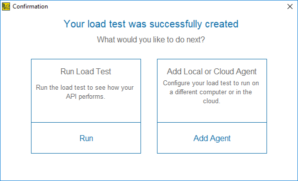 API load testing with ReadyAPI: Run the load test or add agents