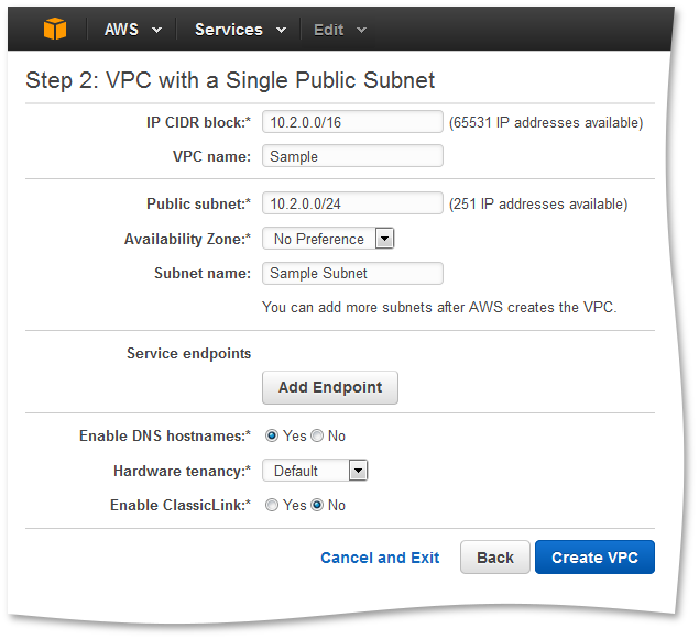 API distributed cloud testing with ReadyAPI: VPC Configuration