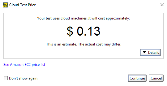 Cloud Test Price